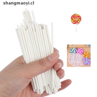 SHANG 7.6/10/15cm solid White Paper Lollipop Sticks For Chocolate Sugar Candy sticks CL