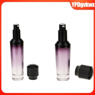 2 pzs botellas de botella de cristal recargables para crema facial cosmética (5)