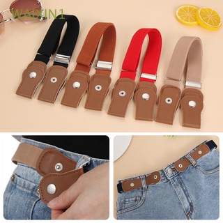 Waixin1 pantalones elásticos ajustables para niños y niñas con hebilla De cinturón sin hebilla/multicolor