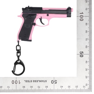 Mini decoración llavero táctico M92 pistola llavero portátil al aire libre llavero juguete de navidad (7)