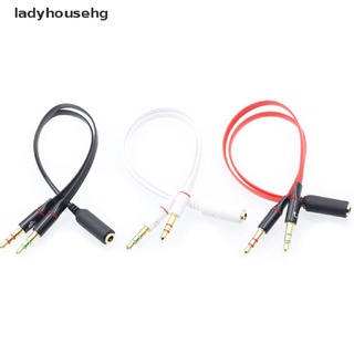ladyhousehg 1 pc 3,5 mm y divisor 2 jack macho a 1 hembra auriculares micrófono adaptador de audio venta caliente