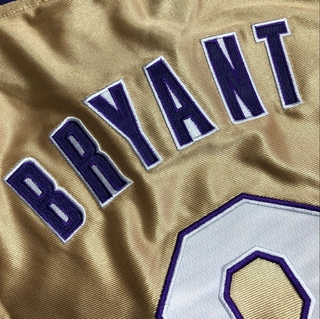 NBA masculina's#8 Kobe Bryant Los Angeles Lakers edición especial 1996-2016 Hardwood Classics 2020 edición de nombre commemorrativa camiseta-oro (5)