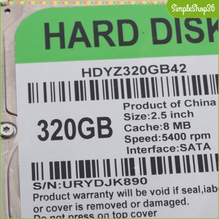 [SimpleShop36] 320 GB de caché 5400 RPM Sata 3.0 GB/S 2.5 \'\' disco duro interno portátil (2)