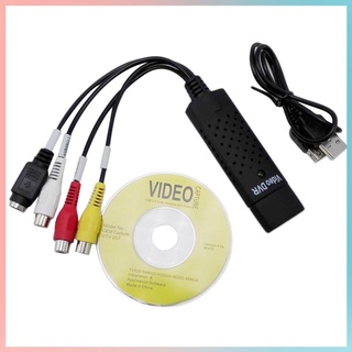 Black USB 2.0 Video Capture Card Converter PC Adapter TV Audio DVD DVR VHS