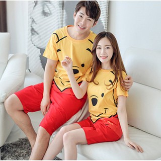Caliente conjunto de pareja camisa coincidencia Casual ropa pantalones conjunto Winnie The Pooh