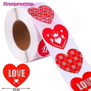 [Strong] 500pcs/roll Love Heart Shaped Label Sticker Packaging Seal Stationery Sticker