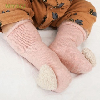 miyagi 6-18 meses calcetines de piso bebé de dibujos animados bebé calcetines recién nacido mantener caliente lindo algodón grueso suave antideslizante suela/multicolor