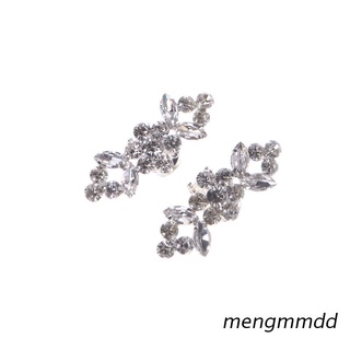 meng 2Pcs Of 1 Pack Rhinestone Shoes Buckle Fashion Elegant Shoe Clips For Decorating