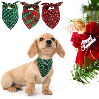 rhig reversible perro triángulo bandana decoración búfalo cuadros navidad perro bandanas copos de nieve algodón disfraz accesorios lavable mascota bufanda
