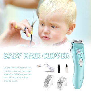 tranquilo bebé clippers silencioso niños recortadores de pelo cargable impermeable profesional inalámbrico cortador de pelo para bebés
