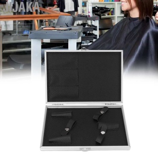 Jijaka tijeras de pelo caja de almacenamiento caso de salón de casa peluquería bolsa de herramientas organizador para Hairstylist negro (6)