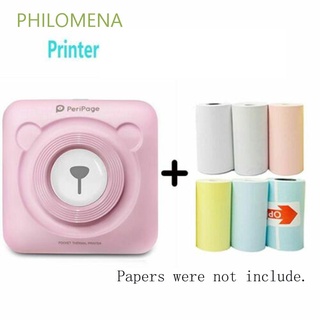 PHILOMENA impresora de fotos inalámbrica bolsillo Mini impresoras portátil Bluetooth Mini teléfono móvil de mano térmica impresión de imagen/Multicolor