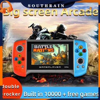southrain x18plus consola de juegos retro de pantalla grande de 4,3 pulgadas con 2 barras de balancín