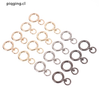 (lucky) 4Pcs Open Circle Snap Hook Spring Gate O Ring Trigger Clasps Leather Bag Strap piqging.cl