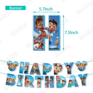 Disney LUCA Cartoon Movie Theme Happy Birthday Decor Party Decorations Set Cake Topper Party Needs High Quality (4)
