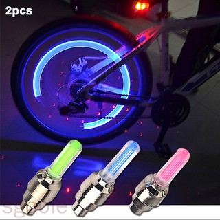 2 unids/set rueda válvula de aire tapa decoración luz coche motocicleta bicicleta neumático lámpara LED decoración de neumáticos