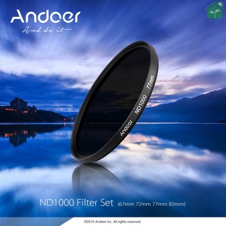 gree [griego]Andoer 72mm ND1000 10 Stop Fader Neutral densidad filtro para cámara Nikon Canon DSLR (8)