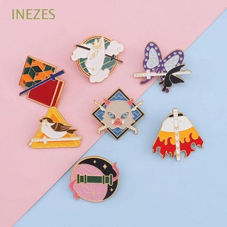 INEZES Bag Accessories Metal Brooch Backpacks Decoration Demon Slayer Brooch Cartoon Badges Jacket Pin Creativity Brooch Cartoon Jewelry Jewelry Gifts Clothes Decoration Hat Decorative Anime Badge