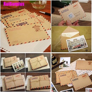 [Ruisurplus] nuevo 10 hojas Mini sobre postal carta estacionaria papel de almacenamiento Vintage
