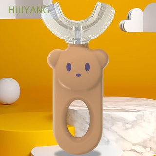 Huiyang cepillo De dientes Para niños con mango De silicona dibujo Para Cuidado Oral/Multicolorido