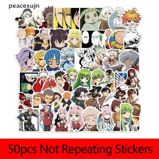 【peacesujn】 50pcs Mix Anime My Hero HUNTER HUNTER Demon Slayer Waterproof PVC sticker .