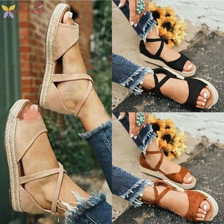 Sandalias Planas De Las Mujeres Del Dedo Pie Abierto Transpirable Ligero Antideslizante Zapatos Casuales Para El Verano