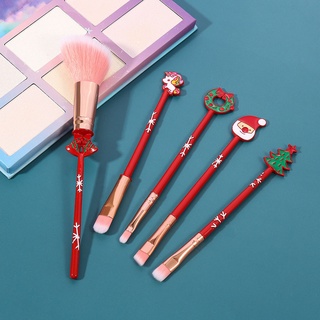ofy- Lightweight Blush Brush Candy Christmas Makeup Brush Set Ergonomics Handle for Female