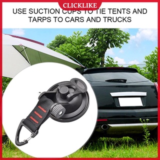 （clicklike） Tarp Tent Anchor Car Awning Heavy Duty Suction Cup Securing Hook with Strap