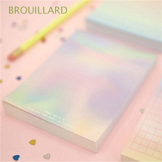 BROUILLARD Kawaii Memo Pad 100sheets/pack To Do List Paper Planner Cute Students Colorful Grid Blank Korean Stationery Writing Pads Message Paper