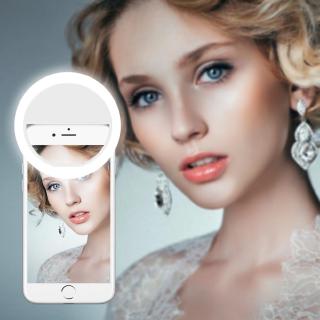 Anillo LED Selfie Novedad De Luz Clip Para Teléfono Celular Foto Lámpara