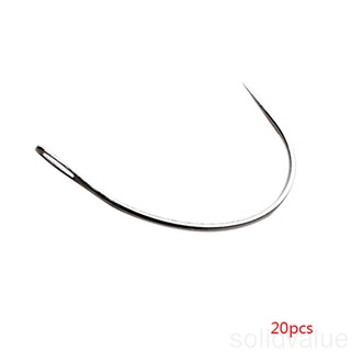 20 pzs agujas curvas de ojo grande/agujas curvas/hilo de lana/manualidades de costura/herramientas de reparación de costura/herramienta