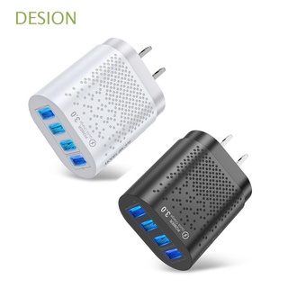 DESION New US Plug Mobile Phone 4 USB Port Charger Adapter Portable Travel Universal QC 3.0 Quick Charge