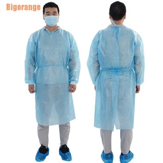 Bigorange (~) desechable laboratorio aislamiento cubierta vestido quirúrgico ropa uniforme
