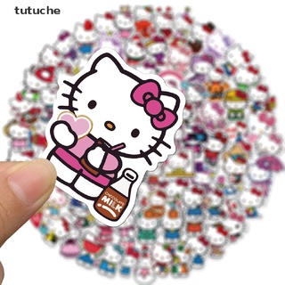 Tutuche 100pcs Lindo Hello Kitty Pegatina Portátil Monopatín Taza De Agua PVC Niños Pegatinas CL