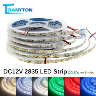tira de luz led de alto brillo 2835 dc12v 120leds/m flexible led tira de luz blanca neutral blanco rojo azul led tira 5m/lote