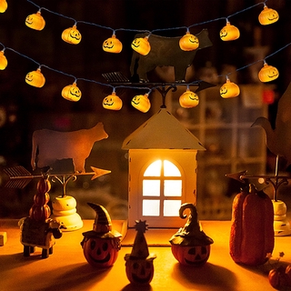 1m 10lights diy halloween vacaciones calabaza led cadena de luz/fiesta de navidad jardín decoración linterna festival accesorios (5)