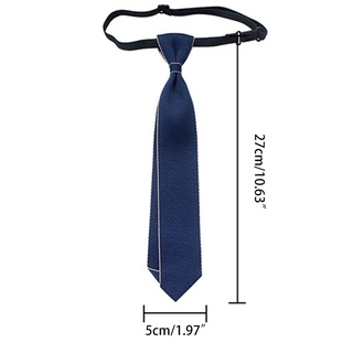 Pasado clásico corbata de los hombres de Color sólido lazos Pretied fina boda novio corbata clásico con correa elástica lazos (2)
