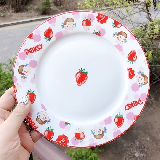 Nuevo producto Exportar pedido de cola Fujia Strawberry Milk Girl placa de cerámica de 8 pulgadas