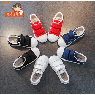 Cera que Xiaoxing primavera y otoño niños s blanco zapatos de lona niños y niñas zapatos de corte bajo zapatos de tela estudiante zapatos deportivos Velcro