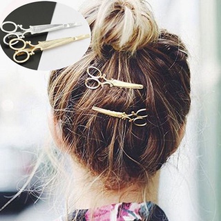 2 piezas tijeras de moda con forma de clip para el cabello, horquillas, accesorios para el cabello