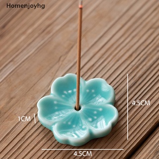 hhg> palo de incienso de cerámica de estilo japonés, diseño de flores de cerezo, soporte para dormitorio, hogar