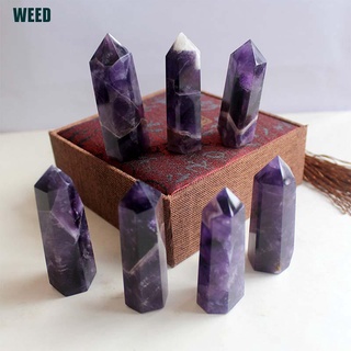 natural púrpura sueño amatista cuarzo cristal piedra punto curativo varita hexagonal