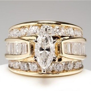 anillo de circón de cobre con incrustaciones de circonita popular moda compromiso