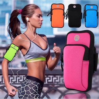 Waterproof Arm Bag Large Capacity Wallet Sports Armband Phone Key Card Holder Exercise Workout Running Double Pockets Smartphone Arm Bag Earphone Hole Multifunctional Outdoor Jogging Cycling Riding Hiking