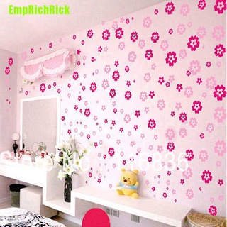 [[EmpRichRick]] 108 flores y 6 mariposas Diy extraíbles pegatinas de pared para niños, niñas, decoración de dormitorio