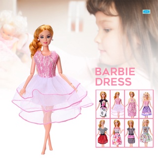 30cm Barbies Princesa Muñecas Ropa Bonito Vestidos Accesorios Rompecabezas Juego De Vestir Para Niñas