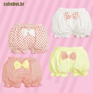 [Sahnbvx] pantalones cortos rayados con moño De lunares Para bebé/niña/verano 0-3a