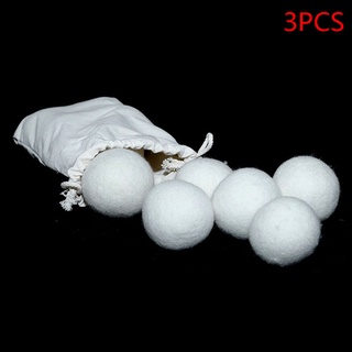 [remiel] 3 bolas de lana Premium reutilizables suavizantes de tela Natural