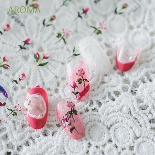 Aroma Ultra-delgado DIY uñas arte decoración encantadora uñas rosa uñas arte pegatina rosa dulce adhesivo manicura accesorios