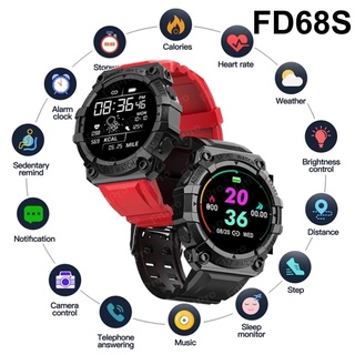 fd68s smart watch frecuencia cardíaca monitor de presión arterial reloj inteligente reloj hora dial push weather